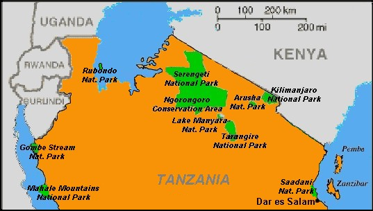 Faili:Hifadhi za Taifa - Tanzania Kaskazini.PNG