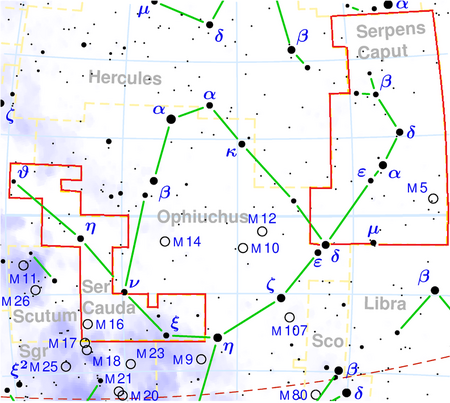 Hayya (kundinyota)Ramani ya kundinyota Serpens au Hayya (CC BY-SA 3.0 ©   © 2003 Torsten Bronger)