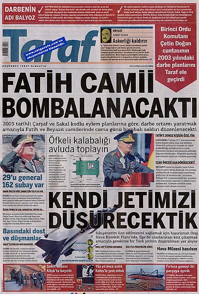 Dosya:20 Ocak 2010 tarihli Taraf gazetesinin ilk sayfası.jpg
