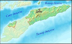 Көнчыгыш Тиморның физик картасы