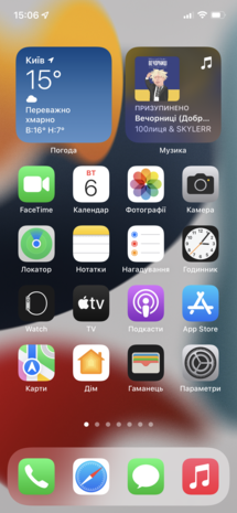 Головний екран iOS 15