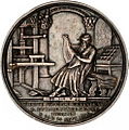 Медаль на честь першодрукаря Йоганна Гутенберга, 1840 р., реверс, срібло.
