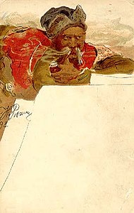 Ілля Рєпін. Перша різдвяна поштівка з українською тематикою, 1898 рік