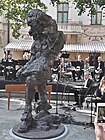 Скульптура Франца Ксавера Моцарта на площі Маланюка у Львові. Під час відкриття 26 серпня 2021 року