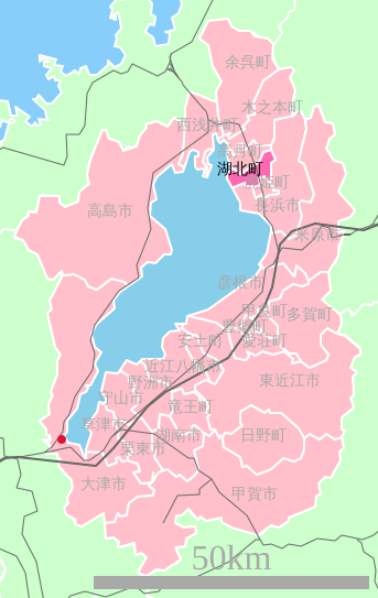 Файл:滋賀県湖北町県内位置図.svg