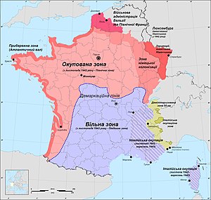 Карта Франції до початку операції