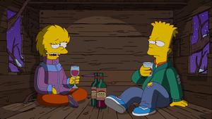 Барт і Ліса розмовляють у будинку на дереві
