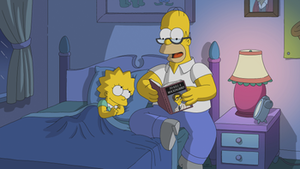 Гомер читає Лісі книжку