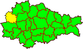 Розташування Хомутовського району на мапі Курської області