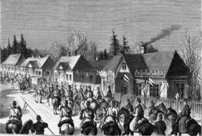 Війська Російської імперії проходять через Бориспіль, (1877)