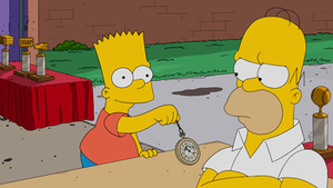 Барт хизується годинником