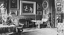 Червона вітальня будинку Ханенків. Фото початку 20-го століття