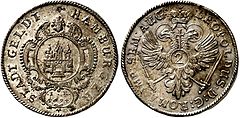 Гамбург, 2 марки, 1694, Ag.