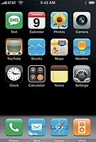 iPhoneOS 1 Home screen