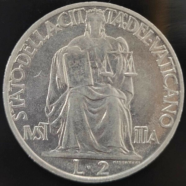 Tập tin:2 lire Vatican coin 1942, reverse.jpg