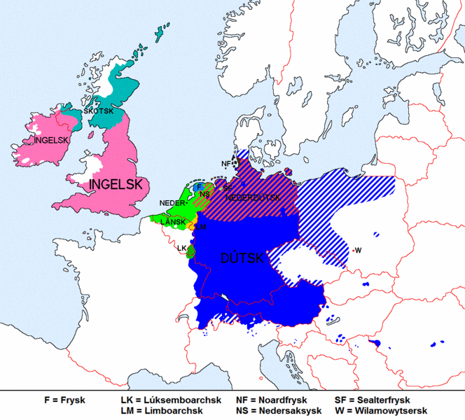 Ofbeeldienge:Fersprieding westgermaanske talen.gif