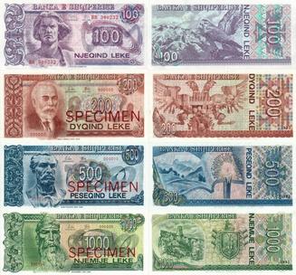 File:Albanian lek banknote set 1992.jpg