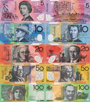 File:Australian dollar banknote set Polymer.jpg