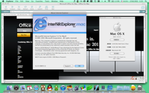 配備Intel處理器的Mac電腦正在執行PowerPC應用程式Internet Explorer for Mac