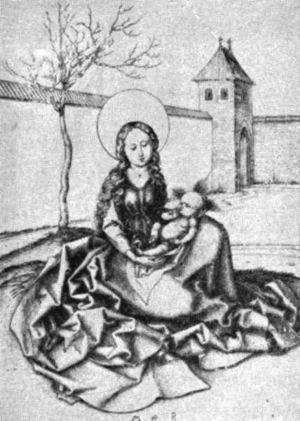 Datei:Madonna im Hofe - Martin Schongauer.png