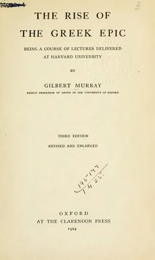 Rise of the Greek Epic (3rd ed 1924).djvu