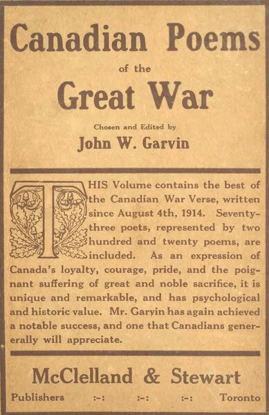 File:Canadian poems of the great war.djvu