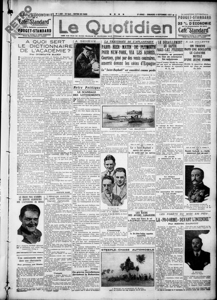 Fichier:La Ville de Mirmont - La Mort de Sancho, paru dans Le Quotidien du 4 septembre 1927.djvu