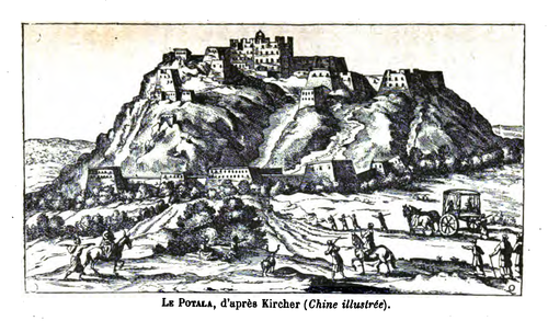 Le Potala, d’après Kircher (Chine illustrée).