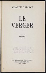 Claude Dablon, Le Verger, 1943    