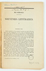 Lucie Delarue-Mardrus, Mes mémoires. Souvenirs littéraires, 1938    