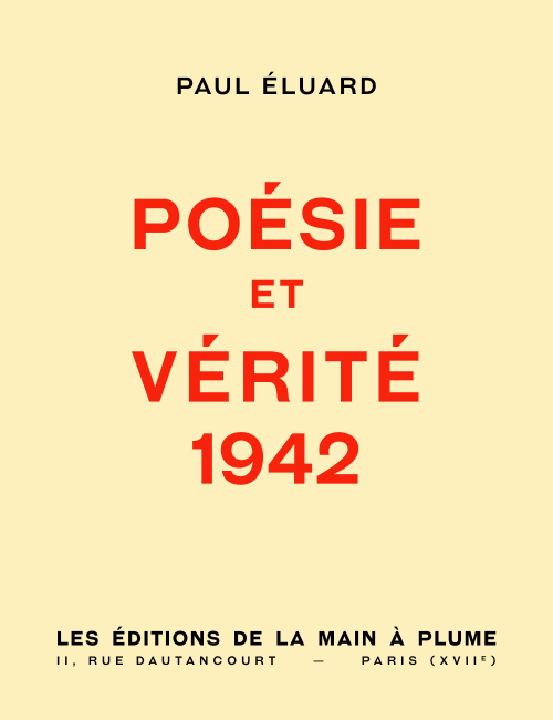 Librairie La 25e Heure - Un peu de douceur Poème de Paul Éluard,  intitulé couvre-feu (recueil Poésie et vérité 1942) #couvrefeu #poesie