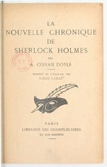 Arthur Conan Doyle, La Nouvelle chronique de Sherlock Holmes, 1929    