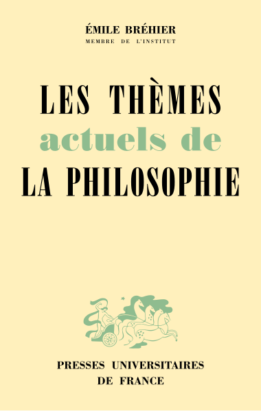 Fichier:Bréhier - Les Thèmes actuels de la philosophie, 1951 (couverture).svg