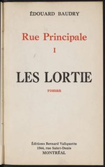 Édouard Baudry, Tome i — Les Lortie, 1940    