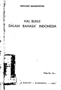 Hal Bunyi Dalam Bahasa-Bahasa Indonesia