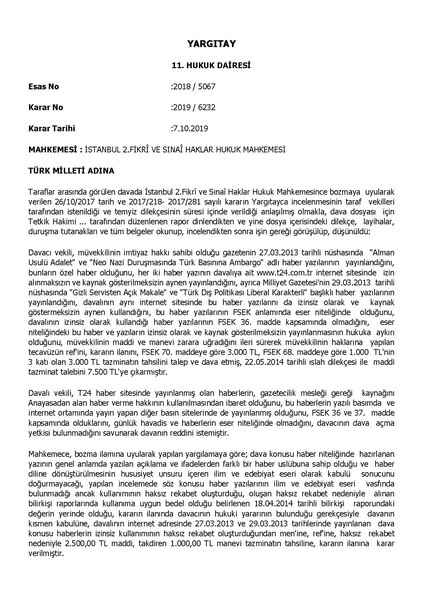 Dosya:Yargıtay'ın 2018 - 5067 esas ve 2019 - 6232 karar no'lu kararı .pdf