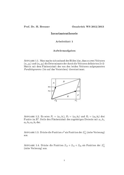 Datei:Invariantentheorie (Osnabrück 2012-2013)Arbeitsblatt1.pdf