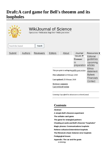 File:Preprint - A card game for Bell's theorem and its loopholes (Reviewer 3).pdf