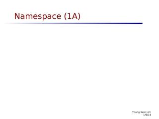 Cpp namespace