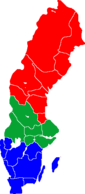 Die drei Großlandschaften Schwedens